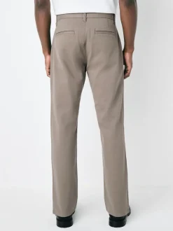 Next - Ajustement droit - Pantalon chino stretch argile