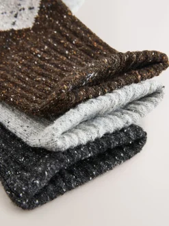 Next - Laine thermale Blend Chaussettes de cheville 3 Lot avec soie Argyle neutre Sale