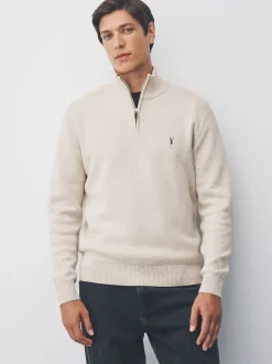 Next Avoine - Logo cerf - Pull N.Premium Coupe classique 100% Coton Premium à fermeture éclair New