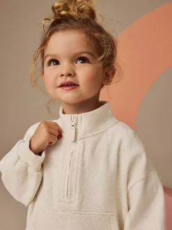 Next - Sweat-shirt à col zippé (3mois-7ans) Avoine Discount