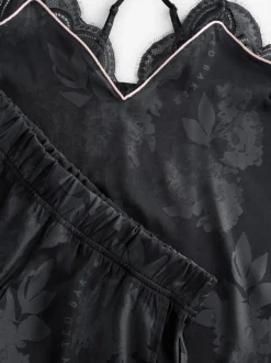 B by Ted Baker Pyjamas caraco Noir Fleuri en jacquard New