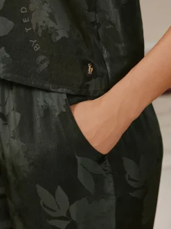 B by Ted Baker Pyjamas caraco Noir Fleuri en jacquard New