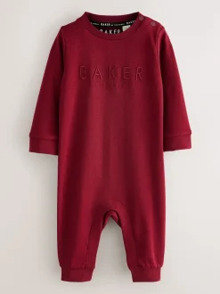 Baker by Ted Baker Barboteuse rouge/gris bordeaux et chapeau réversible Online