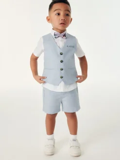 Baker by Ted Baker ensemble gilet, chemise et shorts bleu New