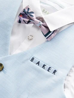 Baker by Ted Baker ensemble gilet, chemise et shorts bleu New