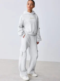 Baker by Ted Baker Ensemble 2 Pieces gris chiné Graphique Sweat-shirt à capuche & Joggings Cargos Discount