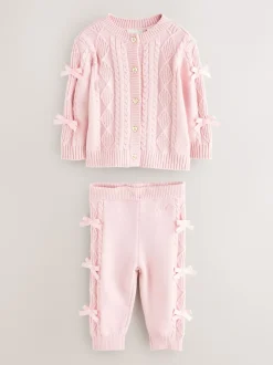 Baker by Ted Baker Ensemble 2 pièces de cardigan et leggings en maille à nœud New