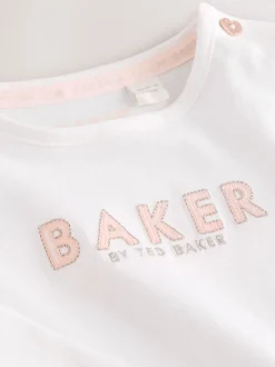 Baker by Ted Baker Ensemble salopette et t-shirt rose en jacquard à nœud Outlet