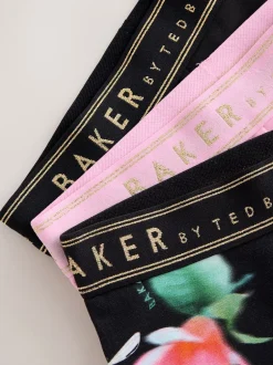 Baker by Ted Baker lot de 3 leggings évasés noir/rose Clearance