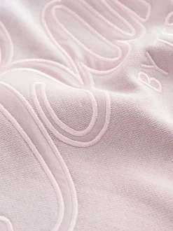 Baker by Ted Baker Sweat-shirt à capuche rose/blanc oversize en Satin appliqué au dos Imprimé Discount