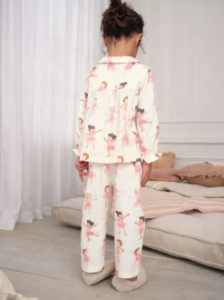 Next Ballerine écru/rose - Pyjama Bouton à travers tissé (9mths-10yrs) Discount