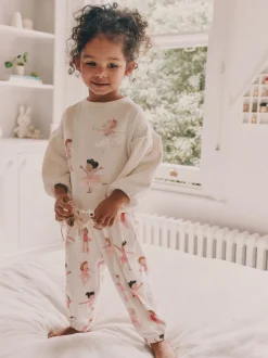 Next Ballerine écru/rose - Pyjama en laine polaire (9mths-10yrs) Sale