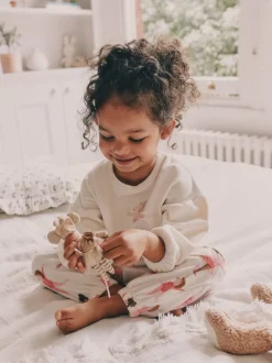 Next Ballerine écru/rose - Pyjama en laine polaire (9mths-10yrs) Sale