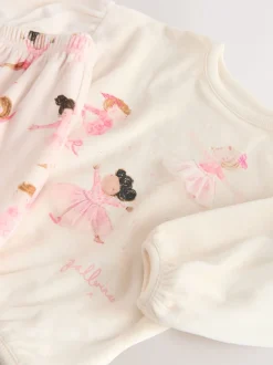 Next Ballerine écru/rose - Pyjama en laine polaire (9mths-10yrs) Sale