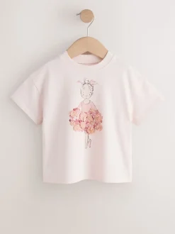Next Ballerine rose - T-shirt Manches courtes (3mths-7yrs)