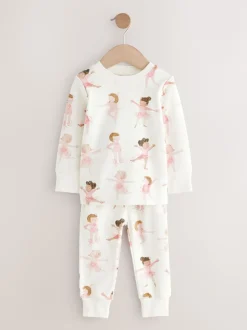 Next - Lot de 3 pyjamas Snuggle à manches longues (9mois-12ans) Ballerine rose/crème Best