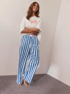 Next Bande blanche/bleue - Pyjama Blondie à manches courtes New