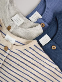 Next Bande bleue - Lot de 4 t-shirts à manches longues bébé (0mois2ans) Outlet