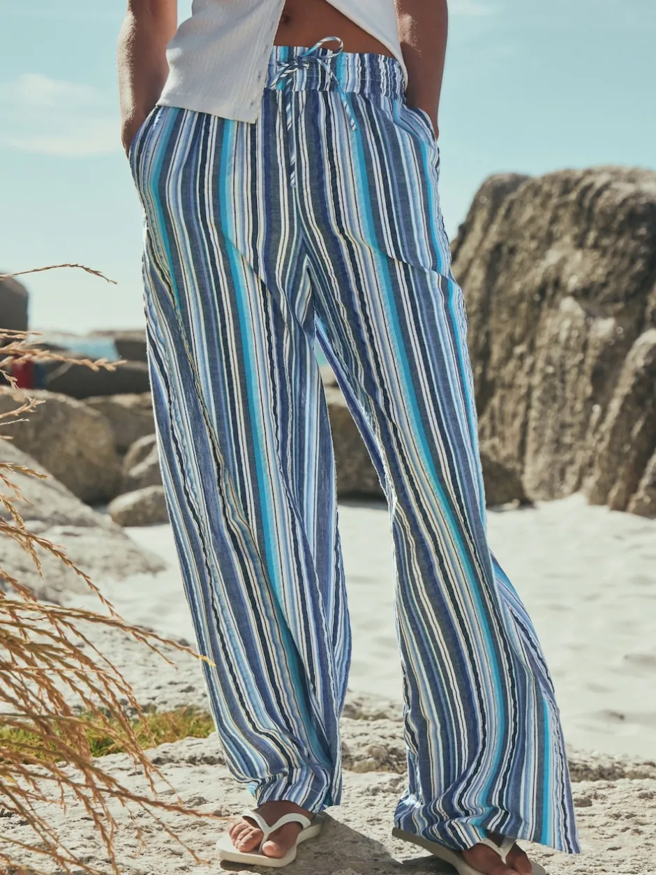 Next Bande bleue - Pantalon large à enfiler Online