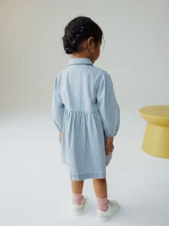 Next Bande bleue - Robe en coton à manches longues (3mois8ans) Sale