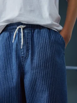 Next Bande bleue/Ecru - Jean en denim à enfiler (3-16ans) Outlet