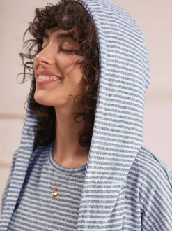 Next Bande grise - Robe de chambre légère douillette Hot