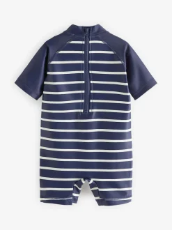 Next Bande marine - Maillot de bain Sunsafe All-In-One (3mths-7yrs) Clearance