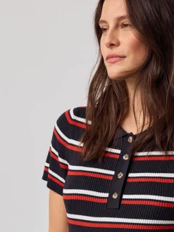 Next Bande marine - Robe en maille à col Grossesse Online