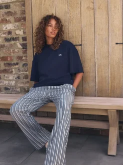 self. Bande marine - soi-même. Pyjama à manches courtes