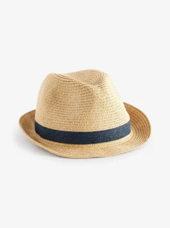 Next Bande neutre de la marine - Chapeau trilby (1-16 ans) New