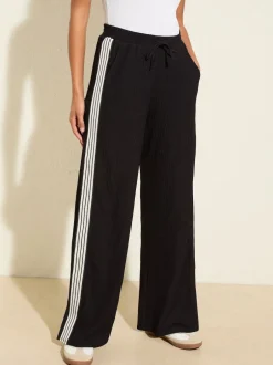 Friends Like These - Effet froissé Pantalon ample en jersey Bande noire Outlet