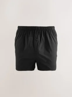 Next - Lot de 4 - Boxers purs tissés Bande noire New