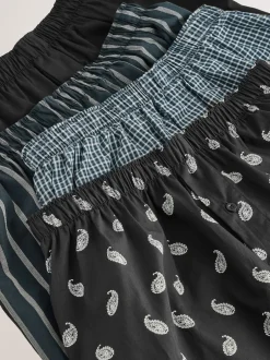 Next - Lot de 4 - Boxers purs tissés Bande noire New