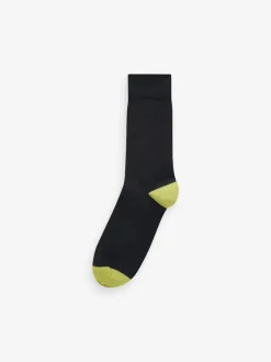 Next Bande noire - Lot de 12 - Chaussettes riches en coton pour homme Clearance