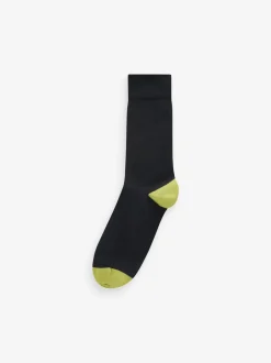 Next Bande noire - Lot de 12 - Chaussettes riches en coton pour homme Clearance