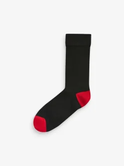 Next - Lot de 7 - Chaussettes riches en coton pour homme Bande noire Online