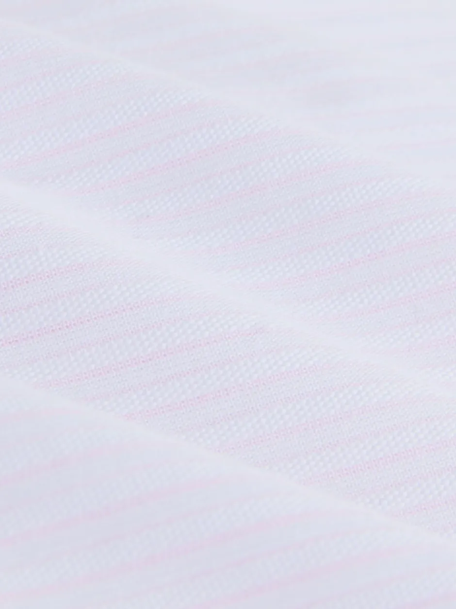 Next Bande rose - Chemise habillée à manches longues riche en coton Clearance