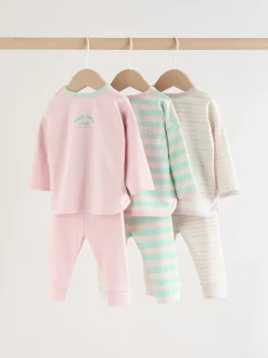 Next - Ensemble haut à manches longues et leggings 6 pièces (0mois-3ans) Bande rose Sale