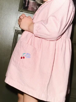 Next Bande rose - Robe en coton à manches longues (3mois8ans) Clearance