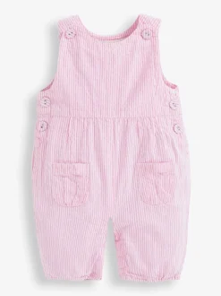Jojo Maman Bébé Bande rose - Salopette à rayures en seersucker Clearance