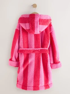 Next Bande rose/rouge - Robe de chambre en polaire Teddy (9mois-16ans) Best