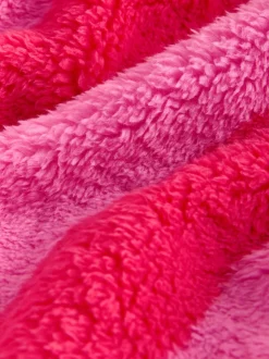 Next Bande rose/rouge - Robe de chambre en polaire Teddy (9mois-16ans) Best