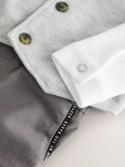 Baker by Ted Baker Barboteuse grise élégante à nœud papillon Hot