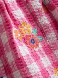 Jojo Maman Bébé Barboteuse brodée à épaules volantées Hot