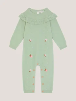 Monsoon Barboteuse nouveau-né brodée en maille torsadée Best