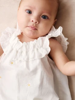 Angel & Rocket Barboteuses Mila brodées à volants Sale