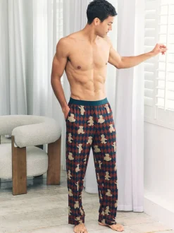 Chelsea Peers Bas de pyjama imprimé ours à losanges Clearance