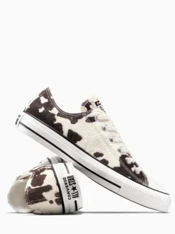 Converse Baskets basses en daim Pony imprimé vache