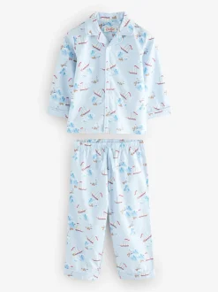 Next Bateau Cath Kidston bleu/blanc - Ensemble pyjama à bouton unique 100% coton Outlet