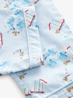 Next Bateau Cath Kidston bleu/blanc - Ensemble pyjama à bouton unique 100% coton Outlet